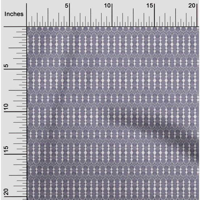 oneOone Cotton Poplin Fabric Hexagon|Diamond & Triangle Geometric Print Fabric BTY 42 Inch Wide