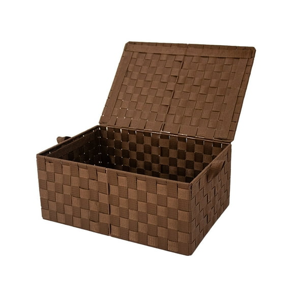 Cesto Organizadora Tejida Para Ropa Y Lavandería Caja Café