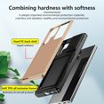 thumbnail image 5 of SOATUTO for Samsung S22 Ultra Phone Case Credit Card Holder Shell Wallet Case Slide Cover Dual Layer Hard PC Soft TPU Rubber Cover Phone Case for Samsung Galaxy S22 Ultra 5G 6.8 inch - Rose Gold, 5 of 7