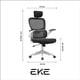 thumbnail image 4 of EKE Silla Ejecutiva Escritorio Oficina Ergonomica Moderna Mesh Fresca Duradera Soporte Lumbar (Negro), 4 of 5