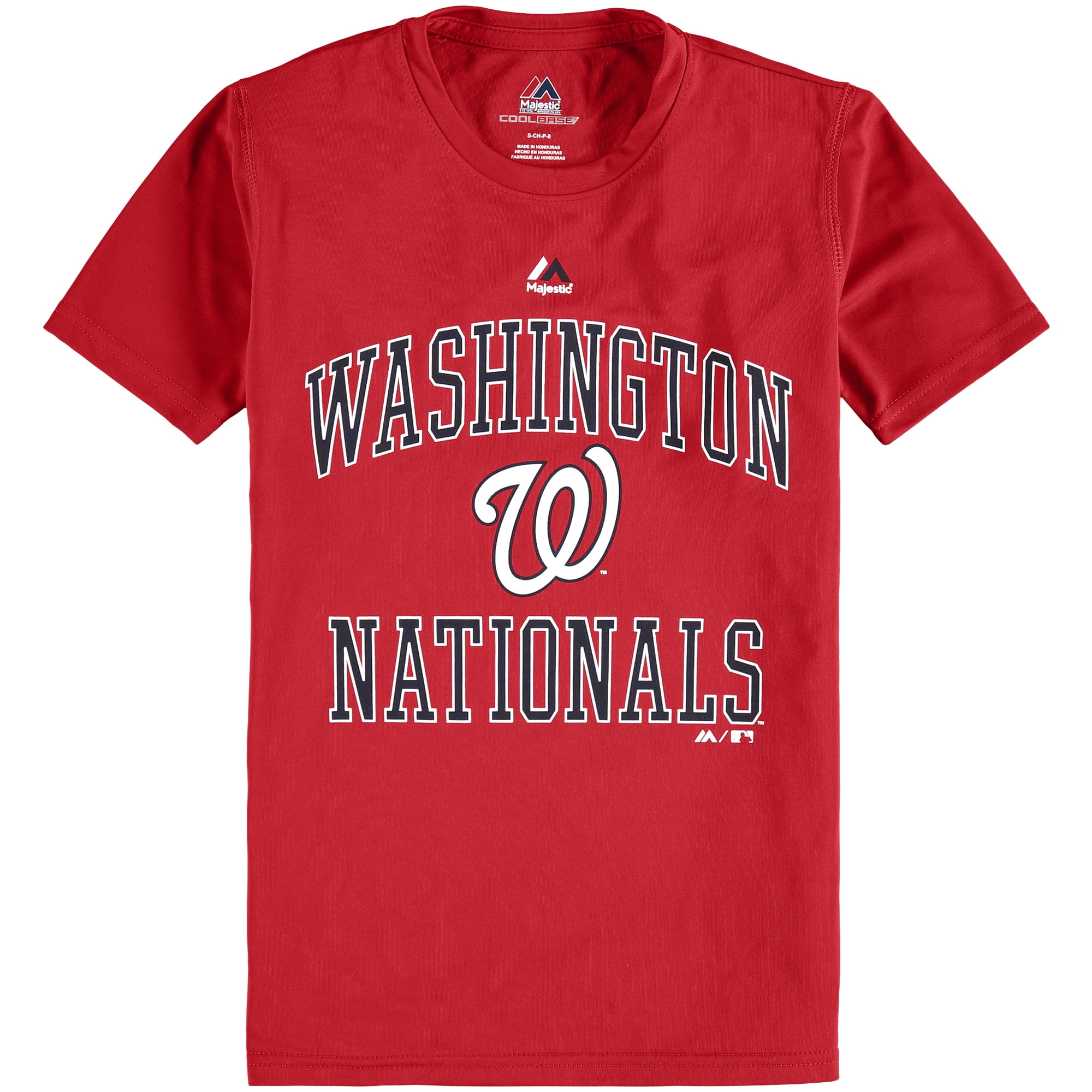 Youth Majestic Red Washington Nationals City Wide Cool Base T-Shirt by Outerstuff