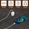 thumbnail image 5 of FAGAGA Set of 2 End Table with Charging Station for Living Room,Wooden Nightstand for Bedroom,Black, 5 of 10