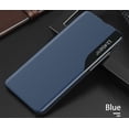 thumbnail image 2 of Luxury Flip Case for Samsung Galaxy A22 5G (Not 4g), Premium PU Leather Smart Sleep/Wake Up Function Smart View Window Business Phone Case for Samsung Galaxy A22 5G      Deep Blue, 2 of 7
