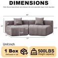 thumbnail image 2 of Newest Curved Modular Chenille Sectional Sofa with Piano Key Design and No Assembly,Grey, 2 of 5
