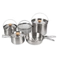 thumbnail image 4 of Juego de cocina de acero inoxidable de 5 piezas Kusrkot Sartén liviana con tapa portátil, 4 of 8