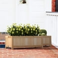 thumbnail image 2 of ZYPPPA Raised Garden Bed Folding Flower Planter Vegetable Folding Planting Box for Patio Lawn Garden Backyard Elevated Outdoor Wood Planter Boxes, 27.5" Lx12 Wx10 H, 2 of 18