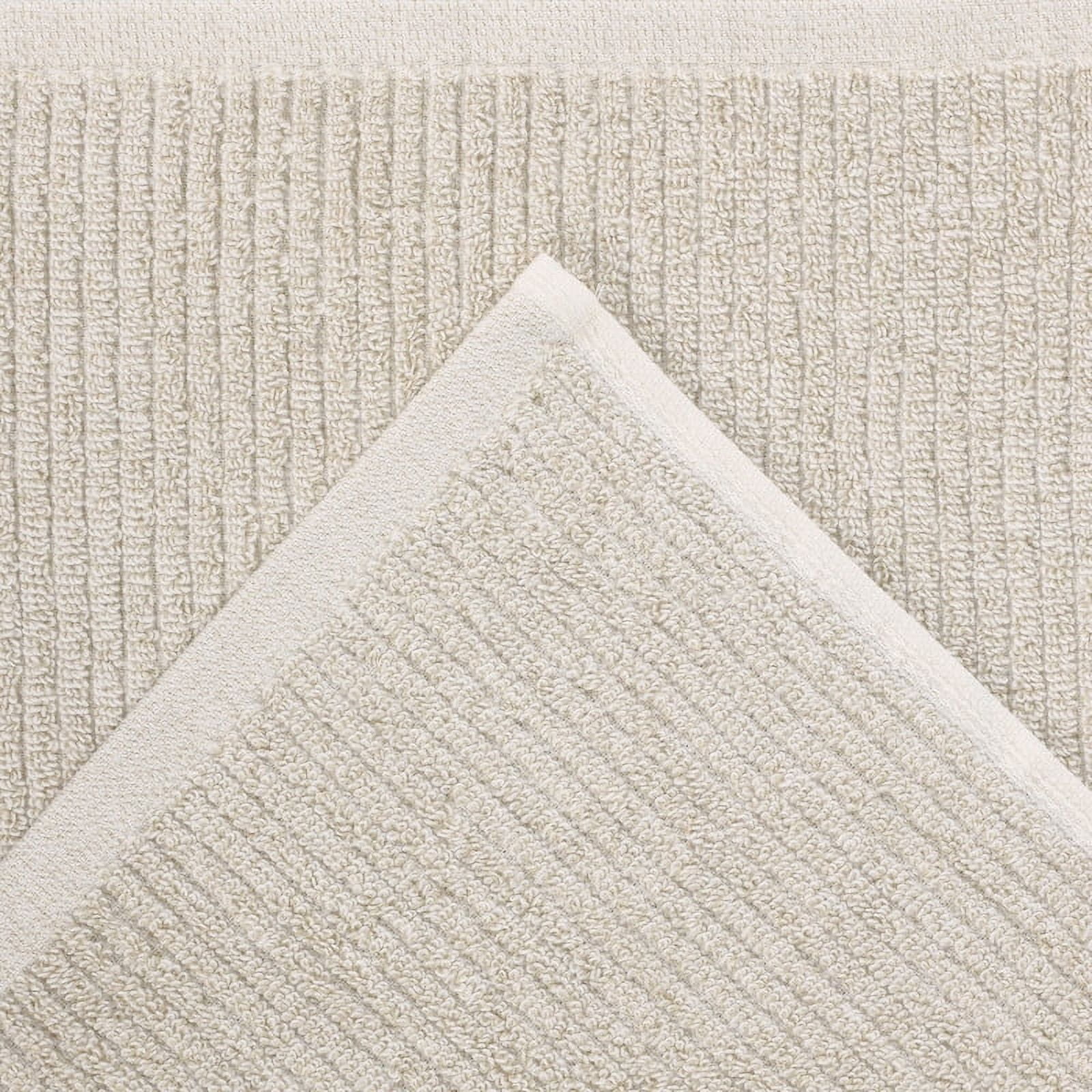 Superior Destin Viscose 9 Piece Cotton Blend Towel Set, Medium Weight Soft Towels, Beige