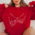 thumbnail image 4 of Wovix Women's Valentine's Day Oversized Sweatshirt Red Cute Print Pullover Casual Loose Basic Heart Pattern Gift For Wife Daughter Mom, 4 of 4