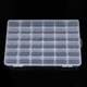 thumbnail image 3 of Caja de almacenamiento de plástico con 36 compartimentos ajustable, caja para pendientes de joyería (transparente), 3 of 7