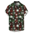 thumbnail image 2 of Blusa y camisa de manga corta con cuello vuelto para hombre, blusa informal de moda con cuello vuelto, blusa estampada de manga corta con botones, blusa de poliéster para hombre, 2 of 5