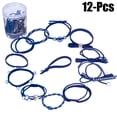 thumbnail image 1 of Ensemble de 12 Cordes à Cheveux Mignonnes Élastiques Décor Perles Strass Attaches Queue de Cheval pour Femmes, 1 of 10