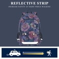 thumbnail image 5 of FORMRS Unisex School Backpack 17" Student Travel Bag with Laptop Compartment, Colorful Art Flowers, 5 of 7