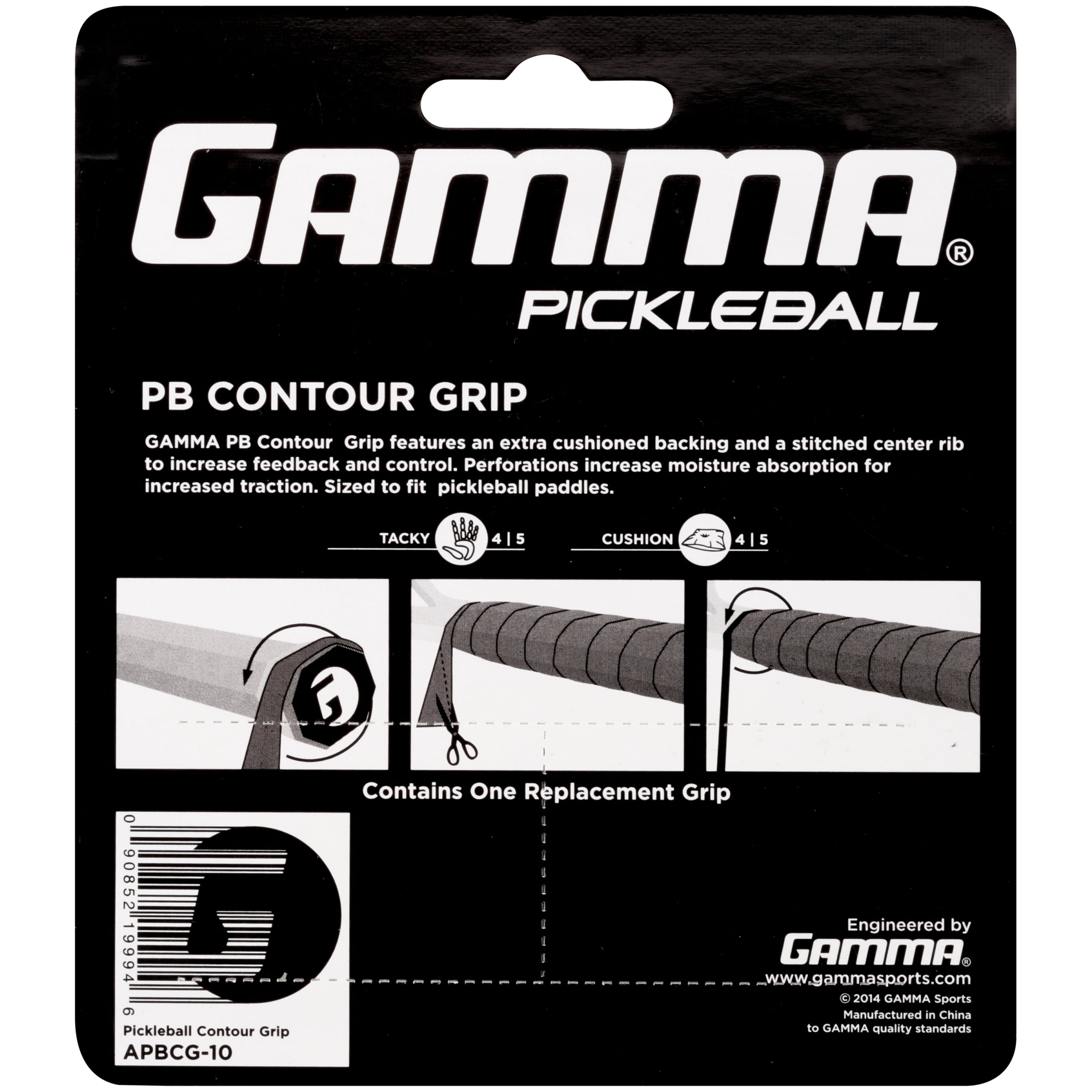 Gamma Black Contour Pickleball Grip
