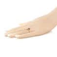 thumbnail image 3 of Gem Stone King 14K Yellow Gold Pink Moissanite Solitaire Engagement Ring for Women (1.00 Cttw, Gemstone, Round 6.5MM, Size 9), 3 of 4