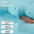 thumbnail image 4 of L'Baiet 2" Medium Firm Cooling Gel Memory Foam Queen Size Topper in Blue, 4 of 7