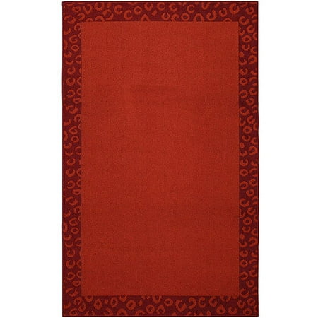 Hometrends Indoor/Outdoor Rug, Orange Cheetah