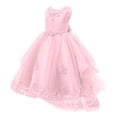 thumbnail image 4 of CPNG Girls' Elegant Sleeveless Lace & Tulle Flower Girl Dress with Embellished Bodice & Ruffled Skirt – Perfect for Weddings, Birthday Parties, and Special Occasions, 4 of 9