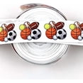 thumbnail image 2 of 10 Yards Sports Balls Printed Grosgrain Ribbon for Gifts Wrapping DIY Crafts 7/8" Inch, 2 of 3