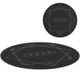 thumbnail image 2 of Soozier 24 inch Round Poker Mat, Texas Hold'em Non-Slip Poker Table Top Black, 2 of 9