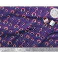 thumbnail image 3 of Soimoi Purple Modal Satin Fabric Text & Paint Brush Art & Craft Print Sewing Fabric Yard 42 Inch Wide, 3 of 3