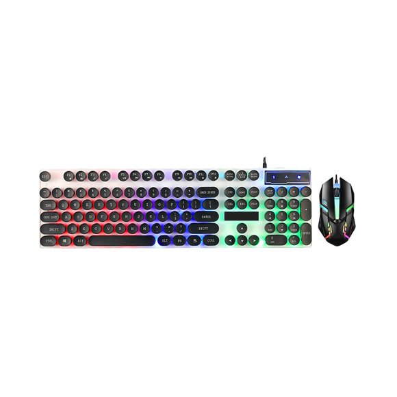 Kit de Teclado y Mouse Gamer Elegate Con Iluminacion LED RGB