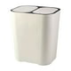 thumbnail image 3 of Cubo de basura de separación seca y húmeda Cubo de basura doméstico 2 compartimentos Diseño elegante Papelera de oficina para lavandería, vehículos blanco perfecl bote de basura de cocina, 3 of 8