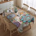 thumbnail image 2 of Pioneer Flower Floral Print Pattern Rectangle Tablecloth 60"x84",Waterproof Polyester Rectangle Table Cloth, Wipeable Spillproof Polyester Tablecloth for Dining, Camping, Indoor and Outdoor, 2 of 5