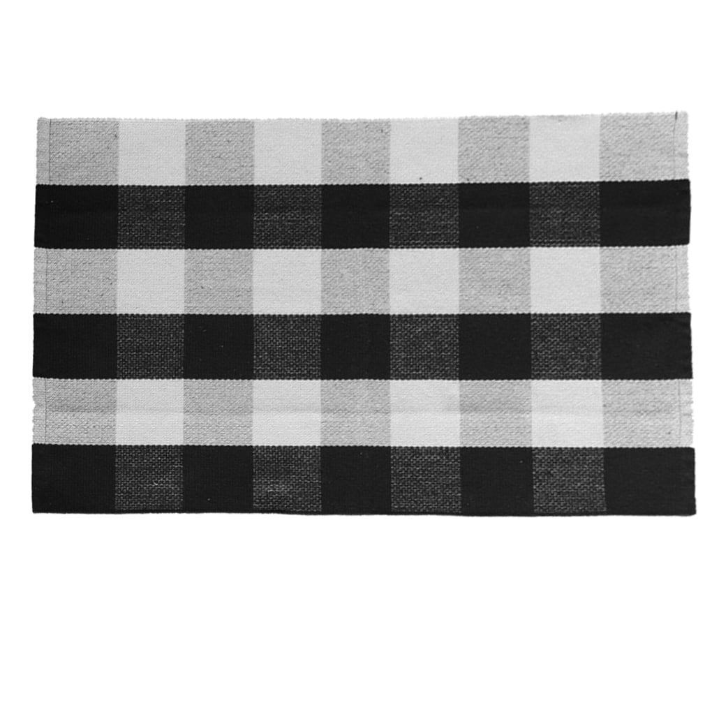 SANAG Buffalo Plaid Kitchen Rug For Front Porch/Kitchen/Laundry Room