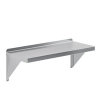 AmGood 12" Width x 30" Length | Stainless Steel Wall Shelf | Square Edge | Metal Shelving | Heavy Duty | Commercial Grade | Wall Mount | NSF Certified