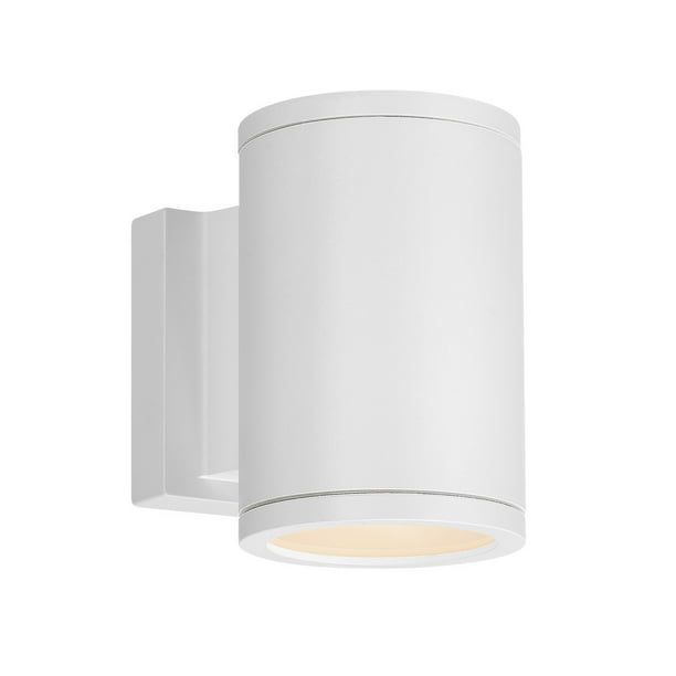 Wac Lighting Ws W2604 Tube 6 5 Tall Double Light Led Outdoor Wall Sconce White Walmart Com Walmart Com