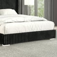 thumbnail image 5 of Furniture of America Cafein Queen Extra Tall Headboard Tufted Fabric Wingback Platform Bed, Black, 5 of 7