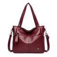 thumbnail image 3 of Bolsos de mano de cuero suave de marca genuina con asa superior, bolsos de mano para mujer, bolsos cruzados de hombro para mujer, bolso de mensajero de gran capacidad, bolso grande, 3 of 5