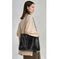 thumbnail image 3 of LHSHID Vegan Leather Hobo Bag for Women PU Leather Shoulder Bag Large Handbag Totes Trendy Chain Purse Top Handle Bag, 3 of 8