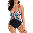 thumbnail image 2 of One Piece Swimsuit Women Tummy Control White Cover Ups For Swimwear Women Women Ruched One Piece Swimsuits Tummy Control Vintage Sports Bathing SuitsBlackXL, 2 of 5