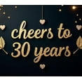 thumbnail image 3 of LUUFILx Cheers to 30 Years Banner Party Decorations Backdrop Background Celebration Decor Photography Props Anniversary Event Party Supplies, 3 of 8
