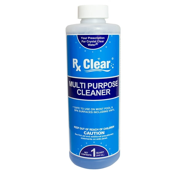Rx Clear Multi-Purpose Cleaner Liquid for Swimming Pools and Spas, 1 Qt