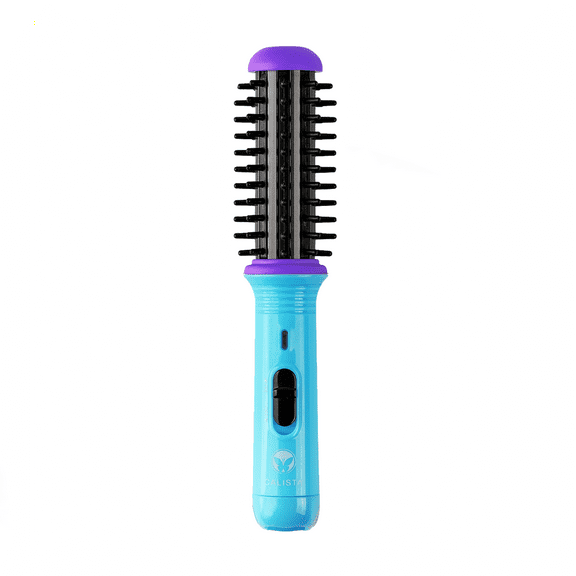 Calista GoGo Mini Round Brush, Compact Touch-Up Styling Hair Tool, Blue