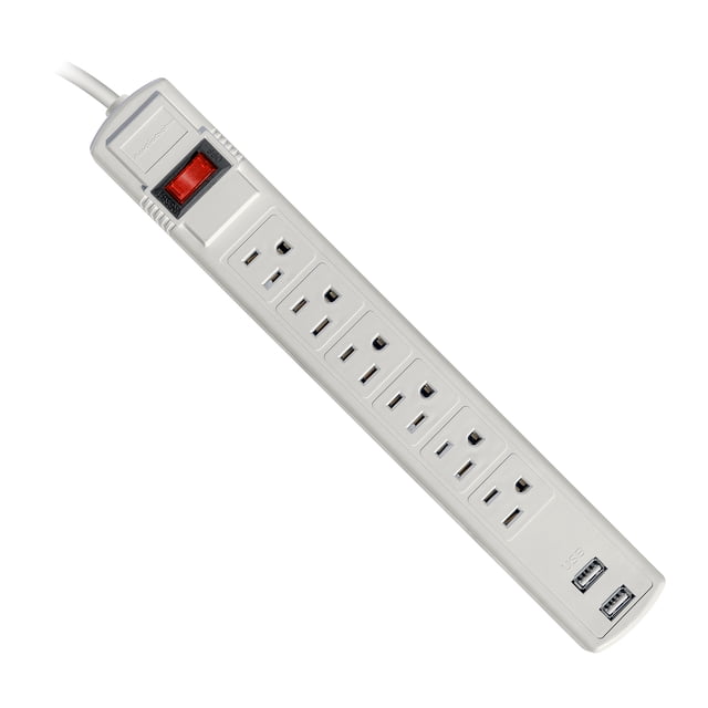 Multicontacto 90cm 6 Entradas + 2 ´Puertos USB Audiobahn ABM906