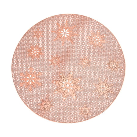 

Eyicmarn Placemat Exquisite Solid Color Hollow-Out Non-Slip Heat Insulation Pad Placemat for Home Kitchen Restaurant