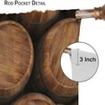 thumbnail image 4 of Wine Blackout Window Curtains, Wall of Wooden Barrels Vintage Rustic Window Drapes, for Kitchen Living Room Bedroom 52x84in 2 Panels, 4 of 6