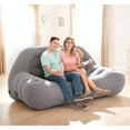 Intex Inflatable Outdoor Camping Sofa, 75" x 37" x 34", Grey