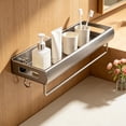 thumbnail image 1 of Estante de pared sin taladro con ventosa: estante rectangular multifuncional desmontable para organizar el baño, la ducha, la cocina y el dormitorio., 1 of 6