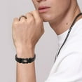 thumbnail image 5 of Gifts for Son Grandson To My Son Genuine Leather Bracelet from Mom Original Birthday Christmas Graduation Gifts for Son Grandson, 5 of 6