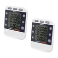 thumbnail image 1 of 2X Temporizador Digital 100 Horas Triple Cuenta Atrás / Arriba Temporizador de Reloj Cocina Temporizador de Cocina con Pantalla LCD Soporte Magnético de Alarma Fuerte, 1 of 7