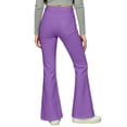 thumbnail image 6 of LRen Girls Uniform Pants Bootcut School Uniform Slacks Elastic Waist Bell Bottom Button Pockets Summer Lightweight Pant for Tween Girls Age 13-14 Years, 6 of 8
