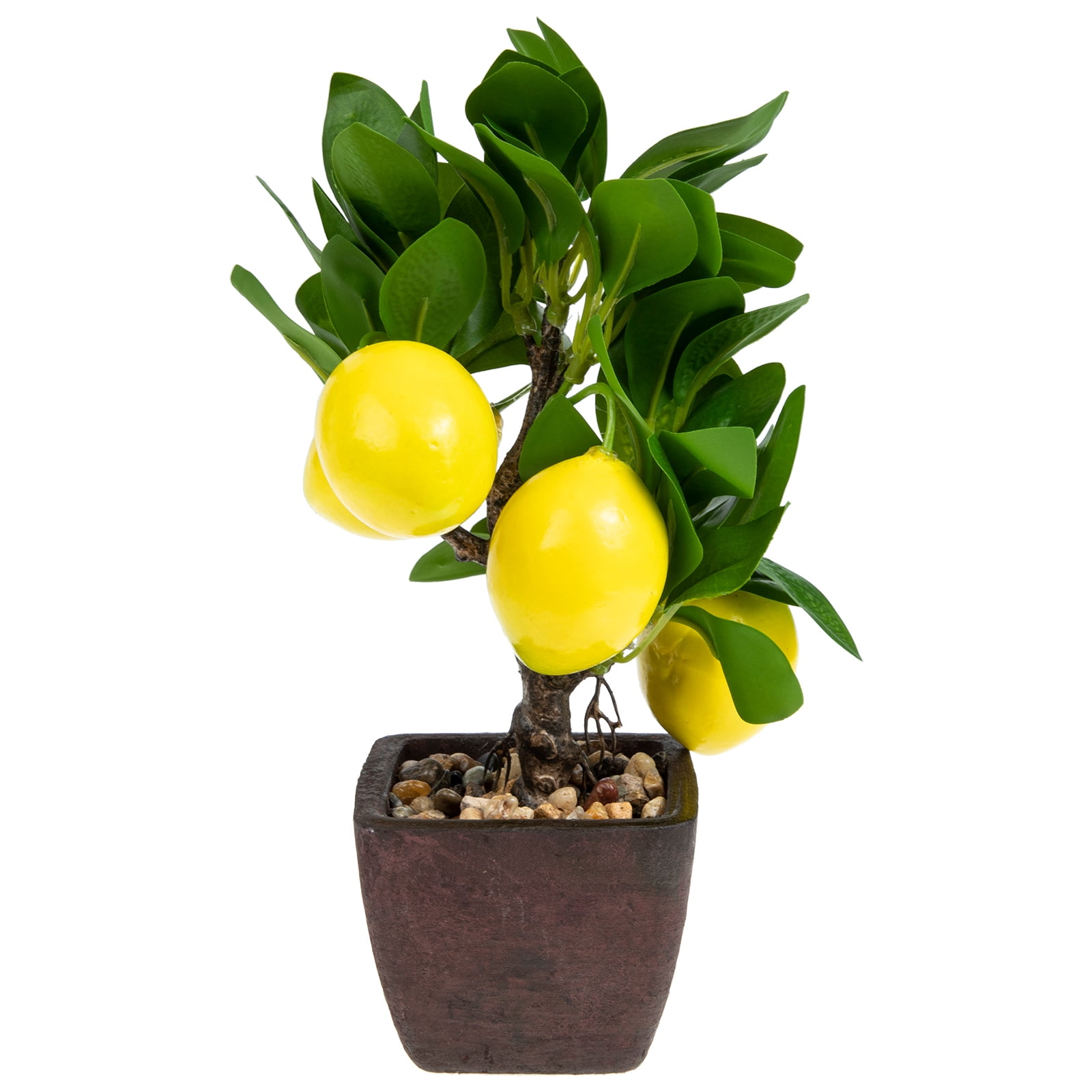 Lemon Tree Artificial Fakepotted Bonsai Faux Fruit Lemons Greenery