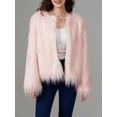 thumbnail image 3 of FOCUSNORM Women Faux Fur Coat Solid Color Open Front Long Sleeve Plus Size Jacket Warm Winter Outwear, 3 of 9