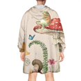 thumbnail image 2 of Red Mushroom Frog Light Pattern Wearable Oversized Blanket,Wearable Blanket Hoodie for Adults,Cozy Hooded Blankets with Super Pockets,Super Warm Fuzzy Pullover for Women & Men, 2 of 6
