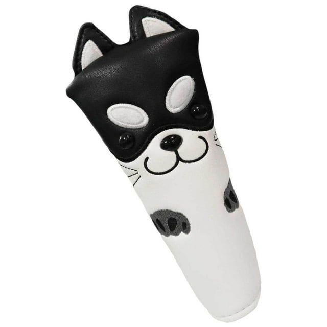 Couvre-tête de Putter de Golf Motif Chien Couvre Protecteur Club de Golf Club Couvre-Tête Antidérapant Protecteur Noir