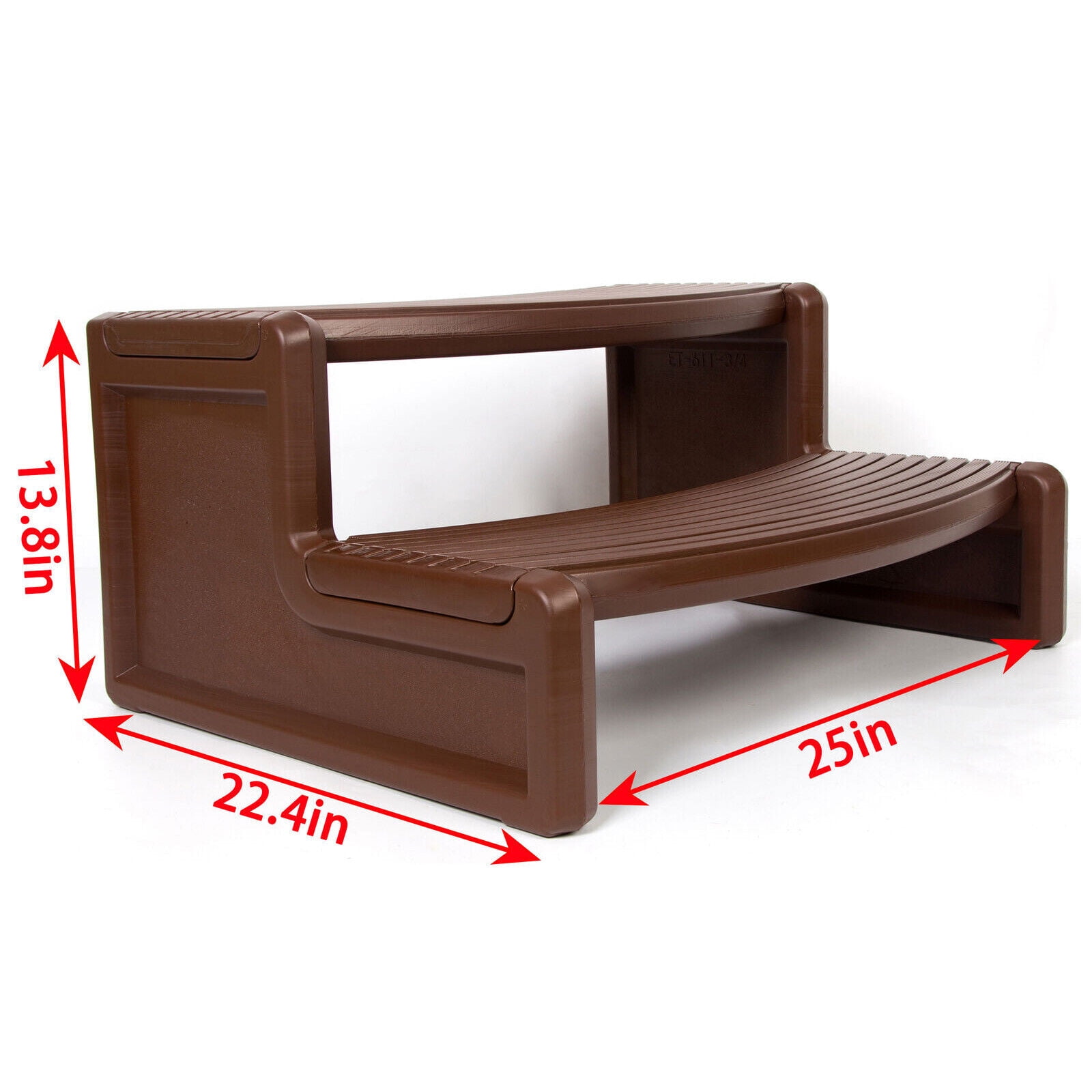 Kojem Spa Hot Tubs Step Stairs Outdoor Non Slip Portable for Sided Handi-Step Spa Pool Ladders Espresso Plastic